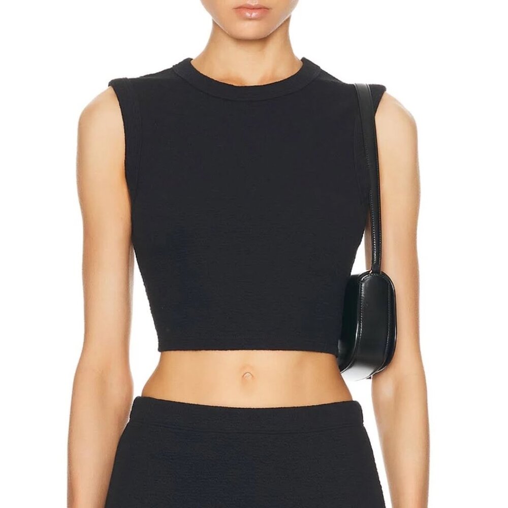 NWOT Enza Costa Textured Jacquard Cropped Tank